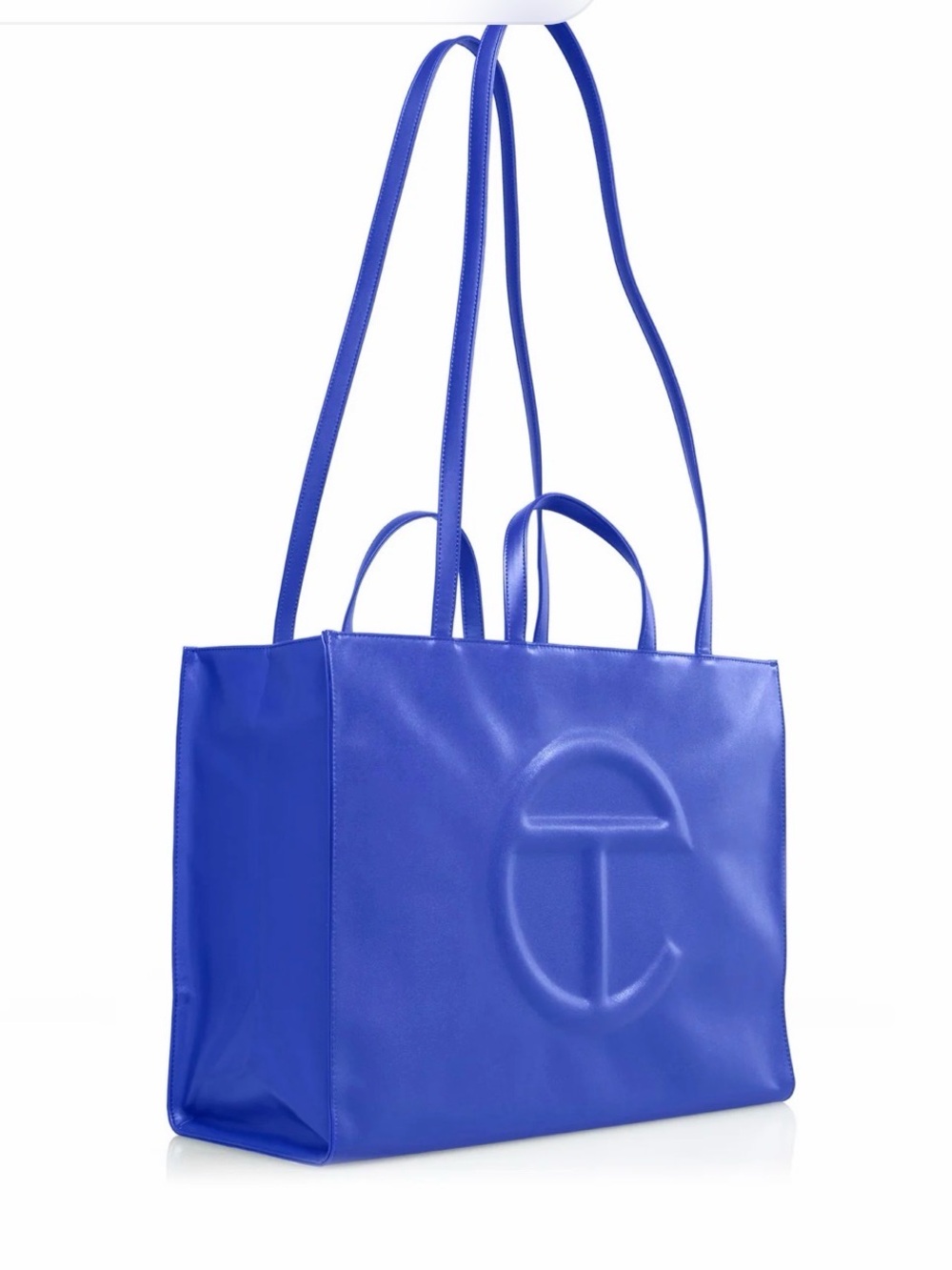 Telfar Blue Embossed Logo Tote - Picture 1 of 4